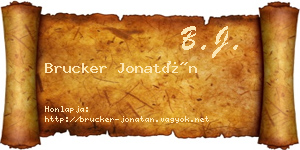 Brucker Jonatán névjegykártya